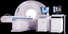 CT scanner black background